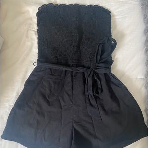 Abercrombie and Fitch Smocked Strapless Romper